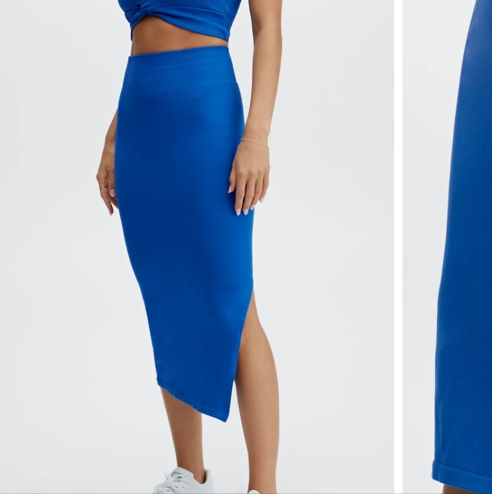 Fabletics High-Waisted Ribbed Seamless Skirt